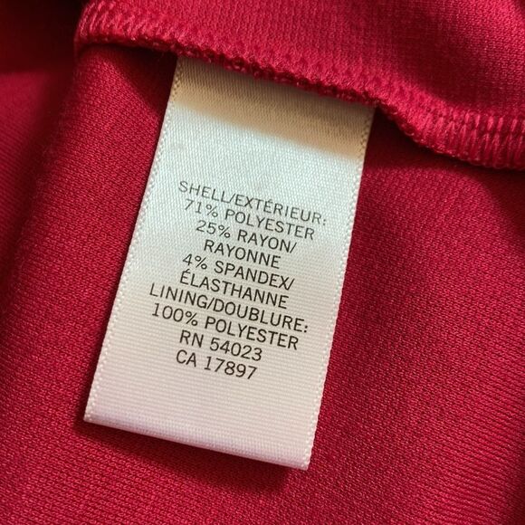 NWT Banana Republic 8 Magenta MIDI Cocktail Dress Cropped Sleeve Wide Neck - Picture 7 of 7